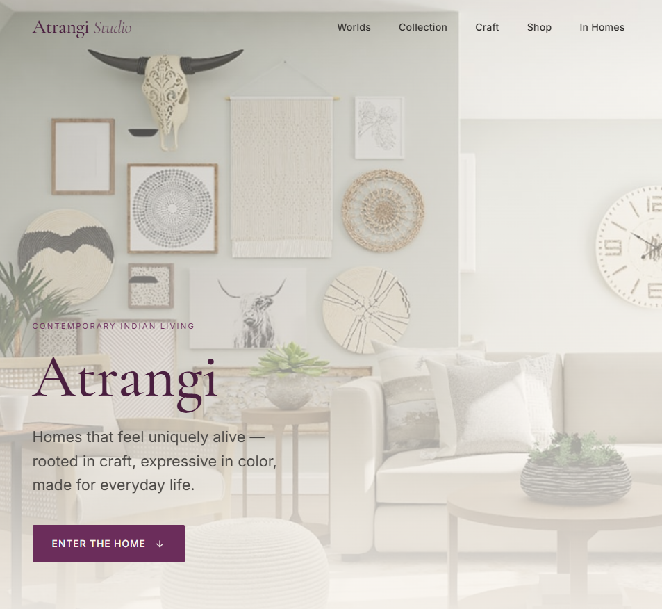 Contemporary Indian Living — Conceptual Indian Home Décor Brand
