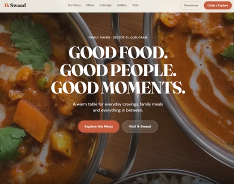 Ik Swaad Website Concept