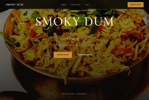 Smoky Dum Website Concept