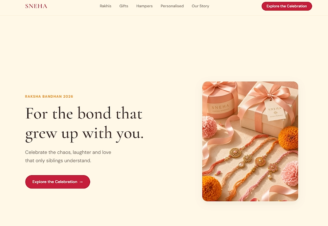 Sneha — Conceptual Raksha Bandhan Gifting Brand